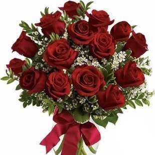 15 red roses with greenery | Flower Delivery Nizhnekamsk